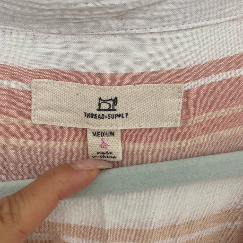 Neutral Stripe Button Down - image 2